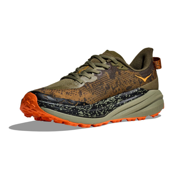 Hoka Men's Speedgoat 6 Wide - Antique Olive/Squash - Image 4