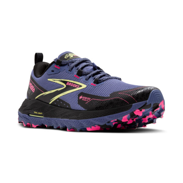 Brooks Women's Cascadia 18 GTX - Grey Blue/Black/Pink - Image 3