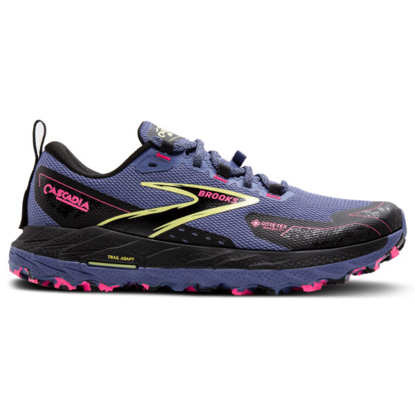Brooks Women's Cascadia 18 GTX - Grey Blue/Black/Pink