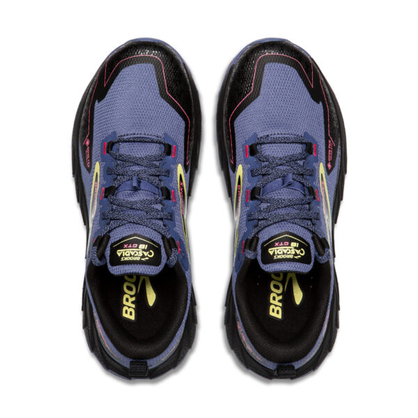 Brooks Women's Cascadia 18 GTX - Grey Blue/Black/Pink - Image 6