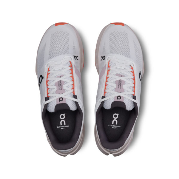 On Women's Cloudsurfer Next - White/Flame - Image 4