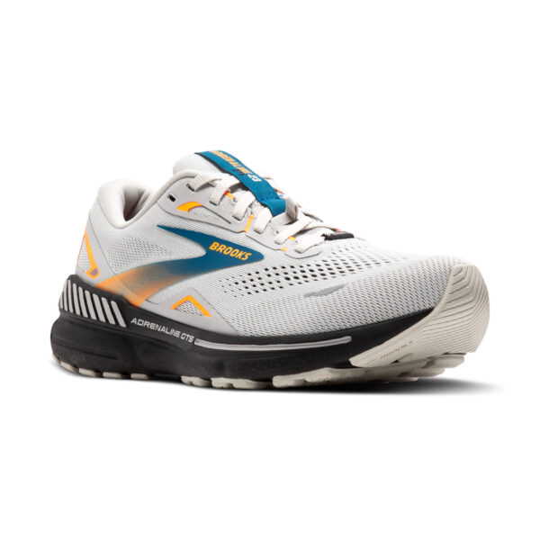 Brooks Men's Adrenaline GTS 23 GTX - Oyster Mushroom/Orange/Blue - Image 3