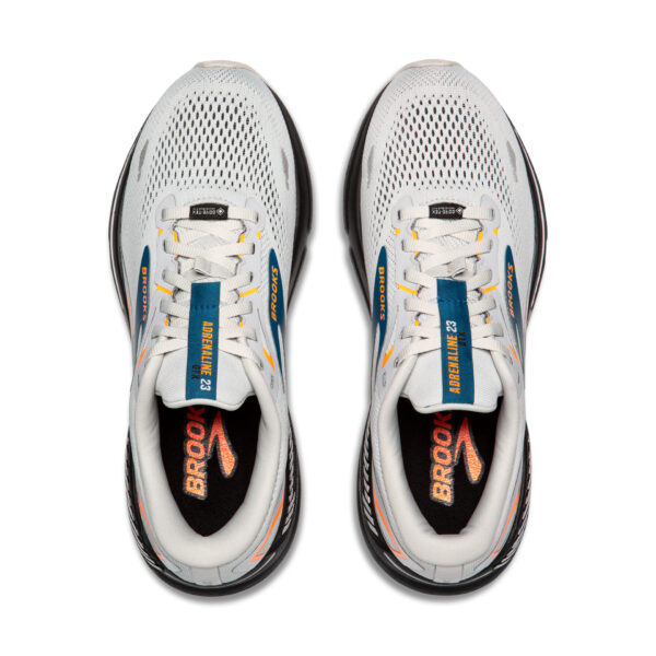 Brooks Men's Adrenaline GTS 23 GTX - Oyster Mushroom/Orange/Blue - Image 5
