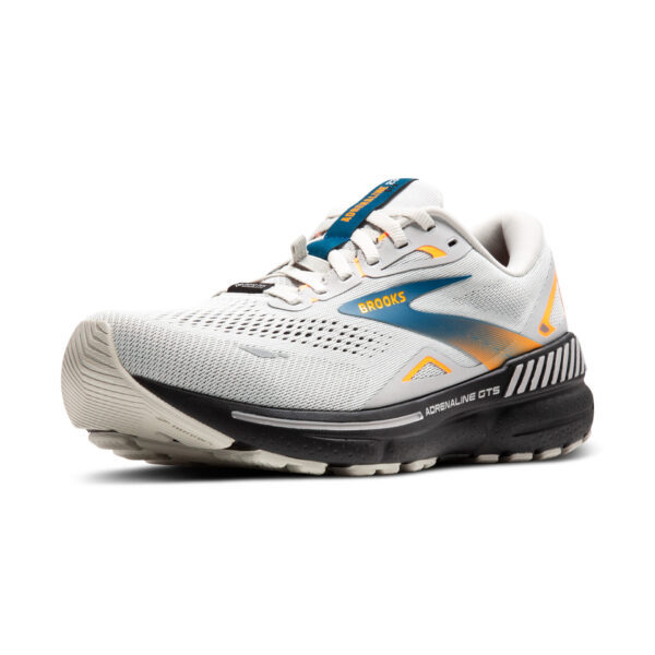 Brooks Men's Adrenaline GTS 23 GTX - Oyster Mushroom/Orange/Blue - Image 4