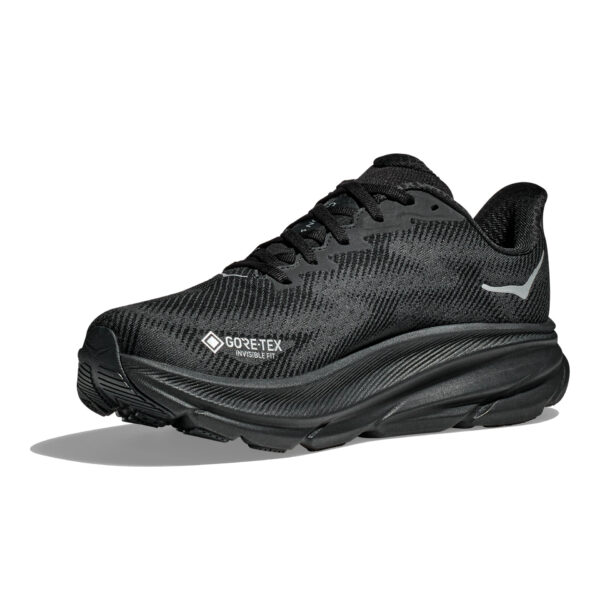 Hoka Men's Clifton 9 GTX - Black/Black - Image 4