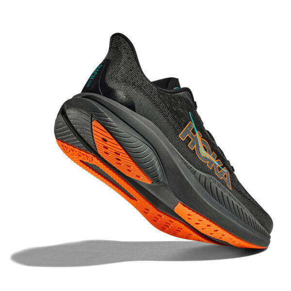 Hoka Men's Mach 6 - Black/Electric Tangerine - Image 5