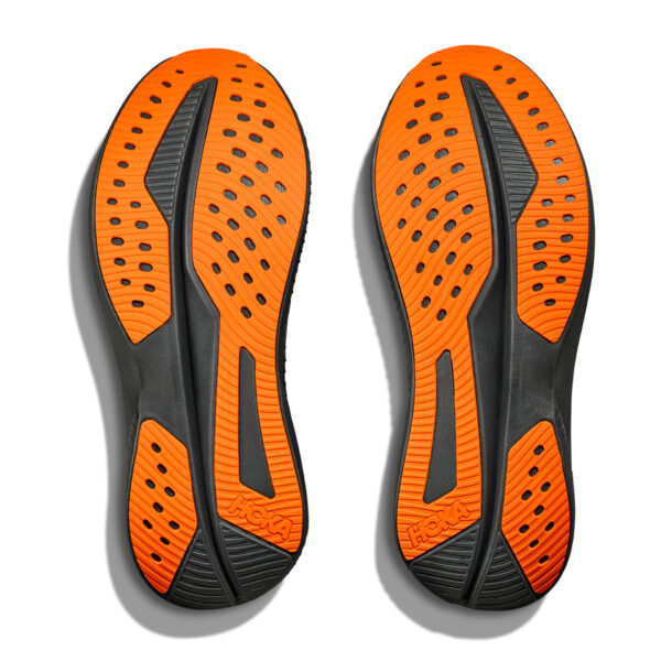 Hoka Men's Mach 6 - Black/Electric Tangerine - Image 7