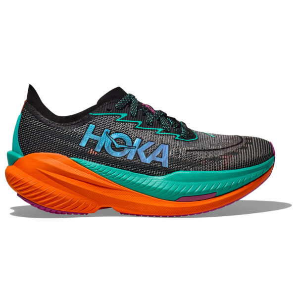 Hoka Men's Mach X 2 - Black/Electric Aqua