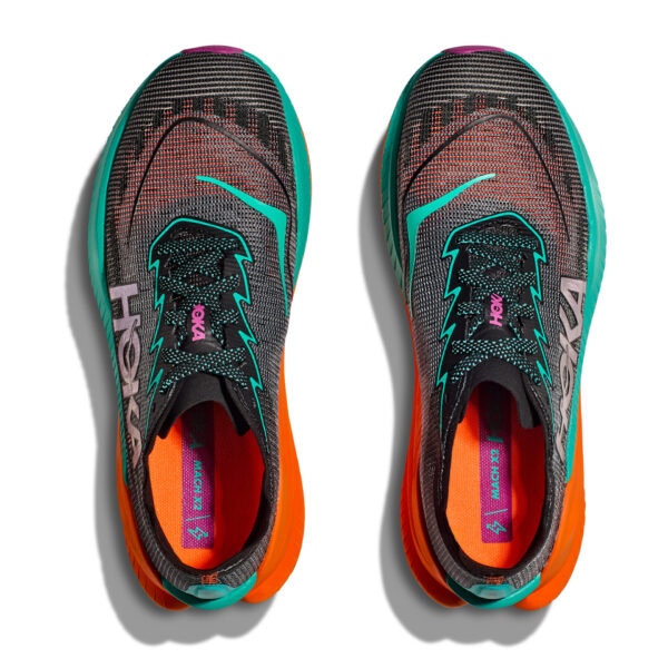 Hoka Men's Mach X 2 - Black/Electric Aqua - Image 6