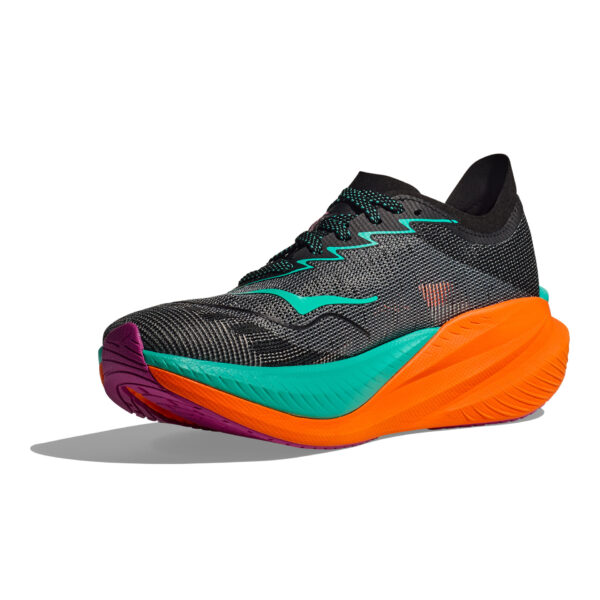 Hoka Women's Mach X 2 - Black/Electric Aqua - Image 4