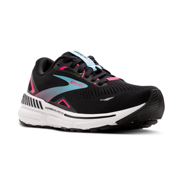 Brooks Women's Adrenaline GTS 23 GTX - Black/Knockout Pink/Aqua - Image 3