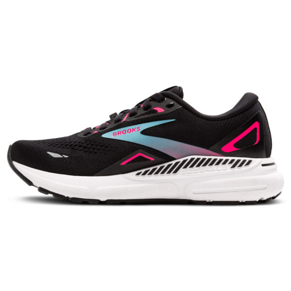 Brooks Women's Adrenaline GTS 23 GTX - Black/Knockout Pink/Aqua - Image 2