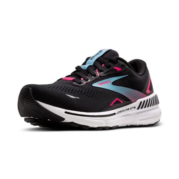 Brooks Women's Adrenaline GTS 23 GTX - Black/Knockout Pink/Aqua - Image 4