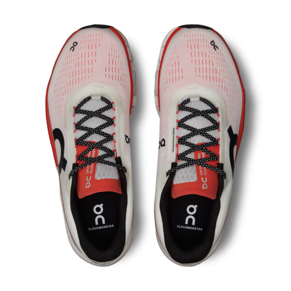 On Men's Cloudmonster 2 - White/Flame - Image 4