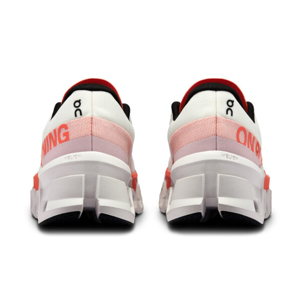 On Women's Cloudmonster 2 - White/Flame - Image 5