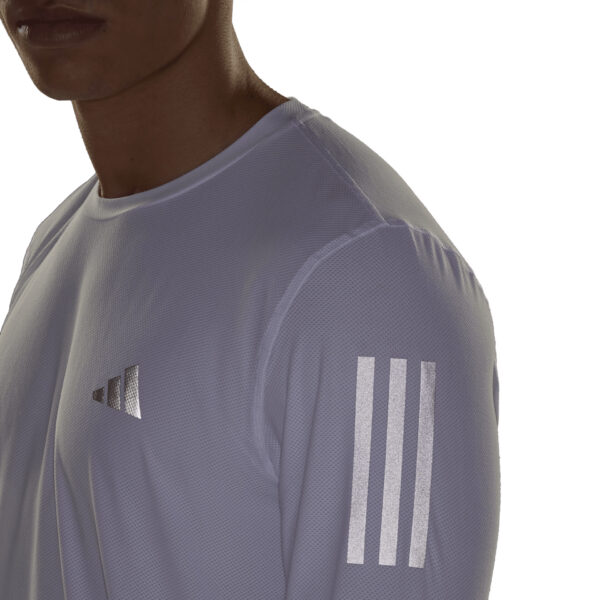 Adidas Men's Own The Run Long Sleeve Top - White - Image 5