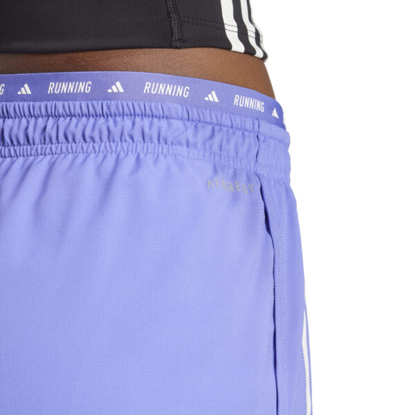 Adidas Women's Own the Run 3-Stripe 2in1 Short - Blue - Image 5