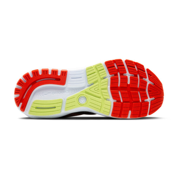 Brooks Men's Ghost 16 Wide - Black/Mandarin Red/Green - Image 5