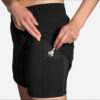 Brooks Women's Chaser 5" 2-in-1 Short - Black - Image 5