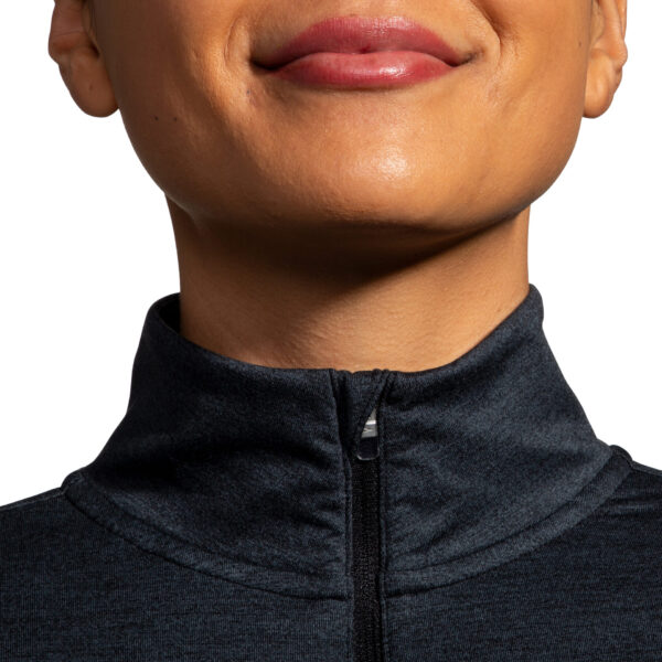 Brooks Women's Dash 1/2 Zip 2.0 - Htr Black - Image 5
