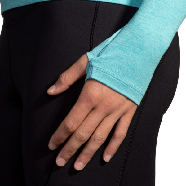 Brooks Women's Dash 1/2 Zip 2.0 - Htr Aqua - Image 5