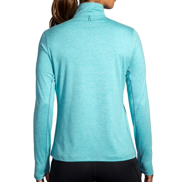 Brooks Women's Dash 1/2 Zip 2.0 - Htr Aqua - Image 3