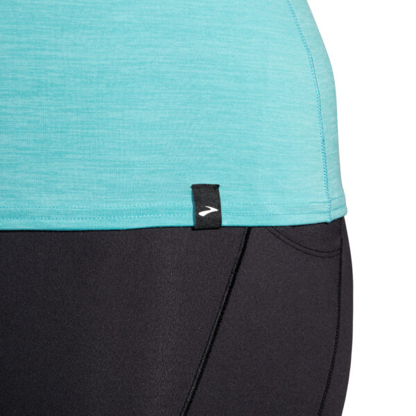 Brooks Women's Luxe Short Sleeve - Htr Aqua - Image 5