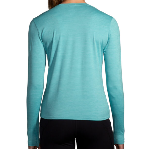 Brooks Women's Luxe Long Sleeve - Htr Aqua - Image 3