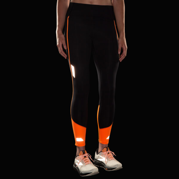 Brooks Women's Run Visible Tight 2.0 - Black/Fluoro Flash - Image 2
