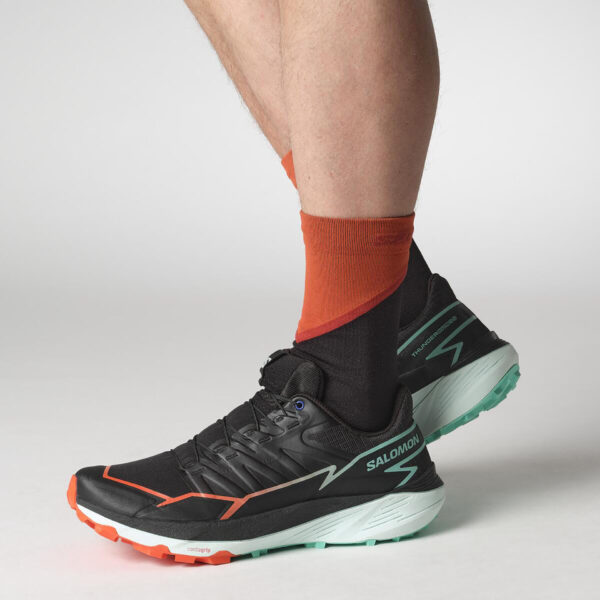 Salomon Men's Thundercross - Black/Cherry Tomato/Electric Green - Image 2
