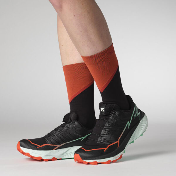 Salomon Women's Thundercross - Black/Cherry Tomato/Electric Green - Image 2