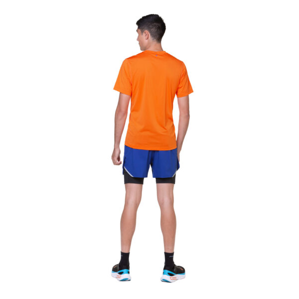 Ronhill Men's Tech S/S Tee - Cardinal Orange/Ocean - Image 5