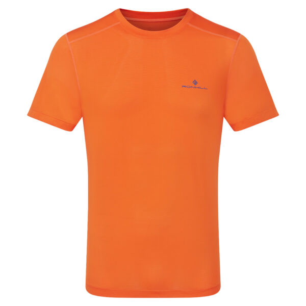Ronhill Men's Tech S/S Tee - Cardinal Orange/Ocean