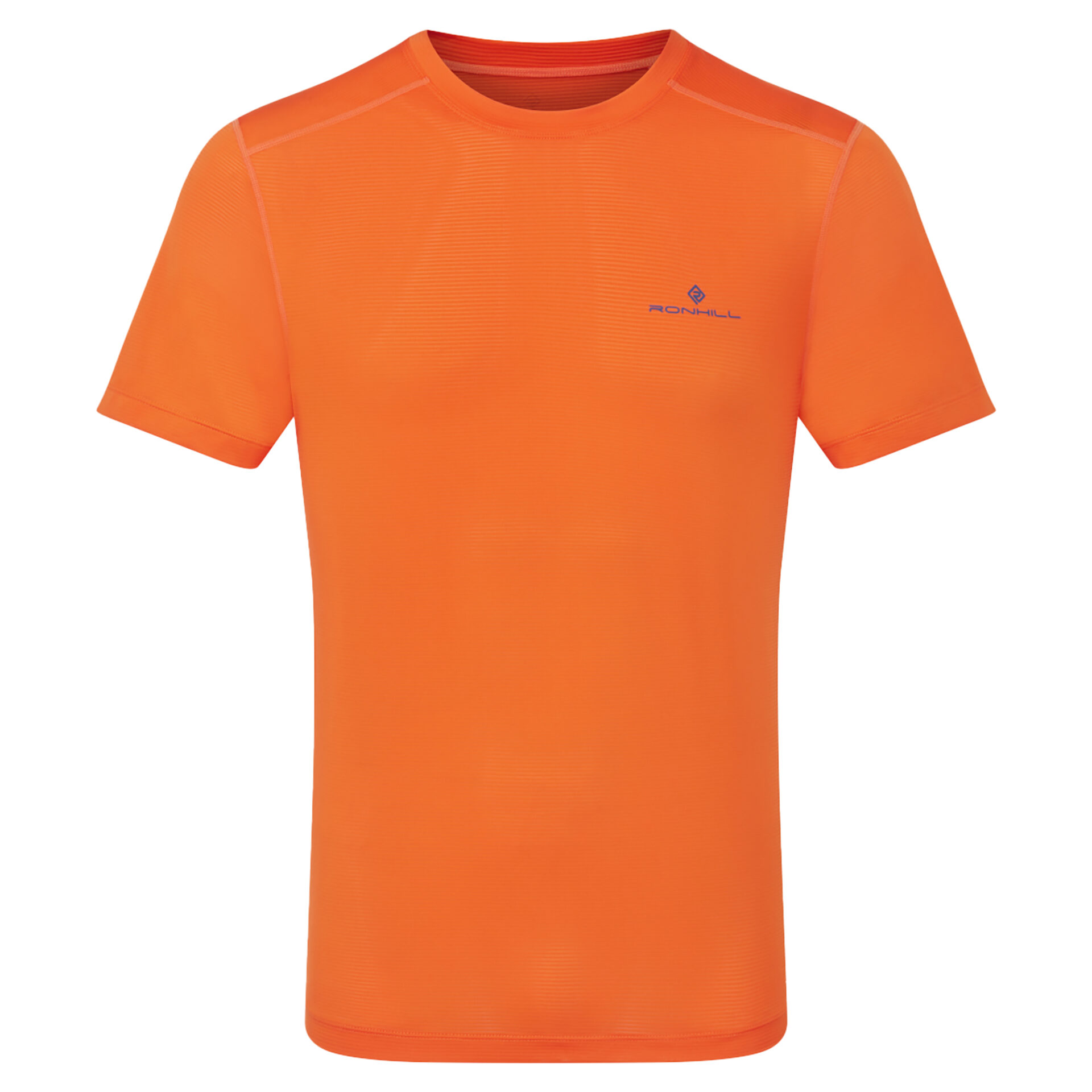 Ronhill Men's Tech S/S Tee - Cardinal Orange/Ocean