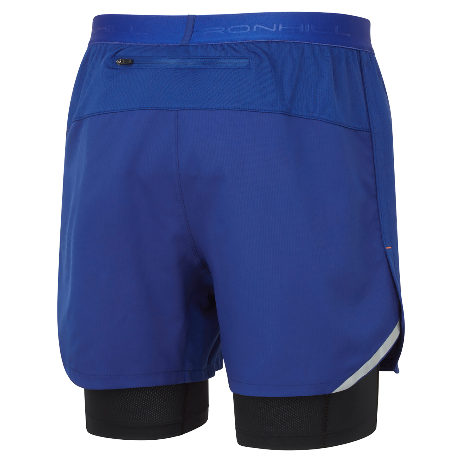 Ronhill Men's Tech 5" Twin Short - Ocean/Black - Image 2