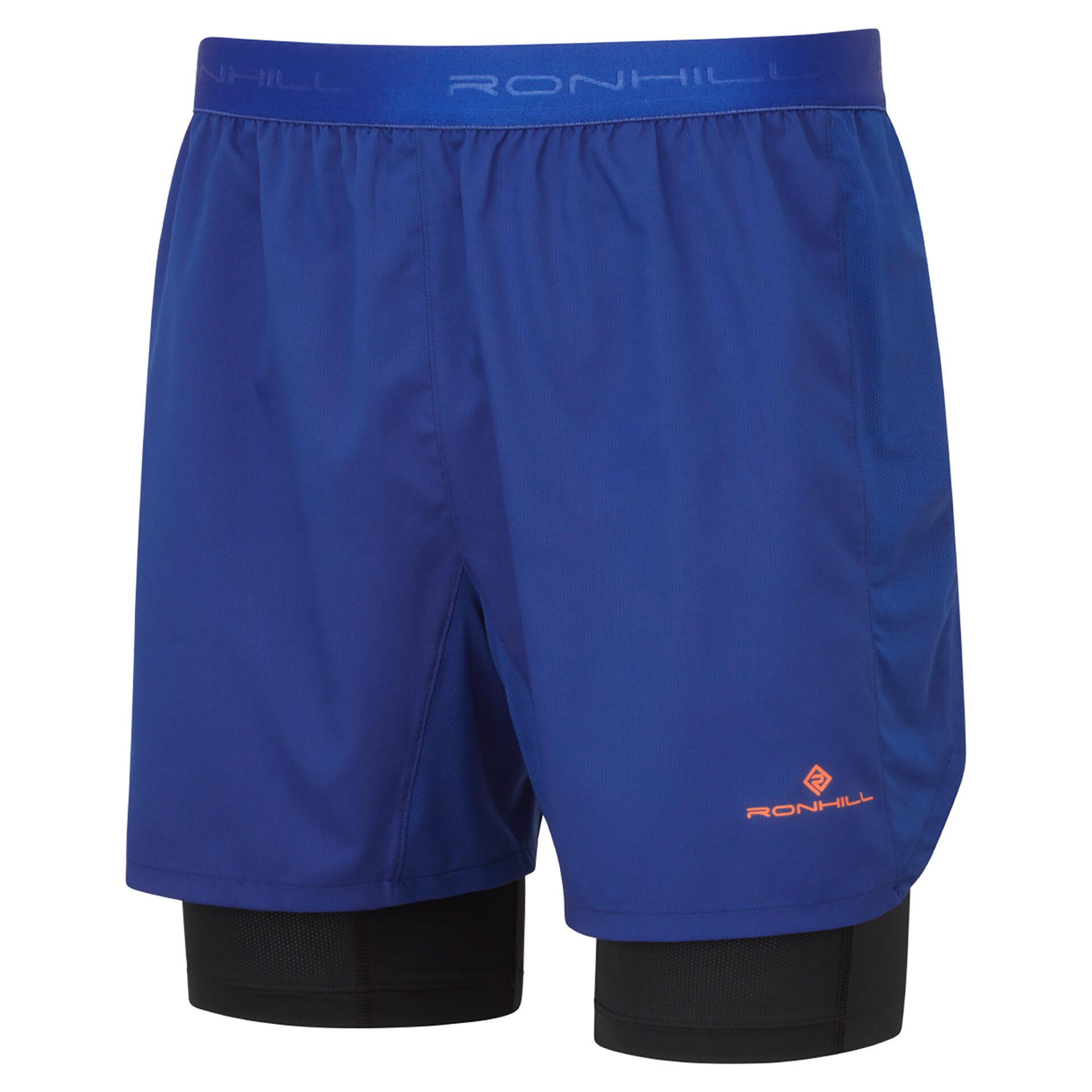Ronhill Men's Tech 5" Twin Short - Ocean/Black