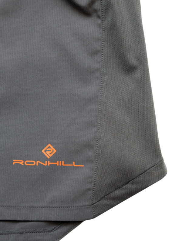 Ronhill Men's Tech 5" Short - Iron/Cardinal Orange - Image 3