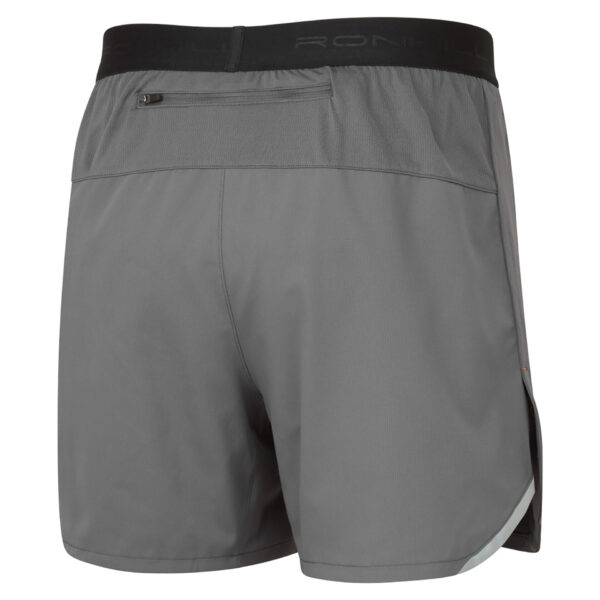 Ronhill Men's Tech 5" Short - Iron/Cardinal Orange - Image 2