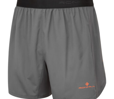 Ronhill Men's Tech 5" Short - Iron/Cardinal Orange