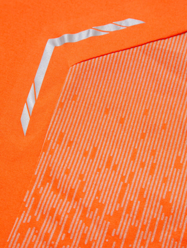 Ronhill Men's Tech Reflect L/S Tee - CardinalOrange/Reflct - Image 4