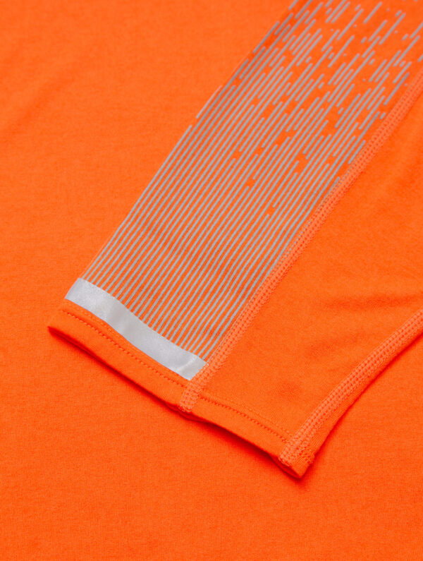 Ronhill Men's Tech Reflect L/S Tee - CardinalOrange/Reflct - Image 3