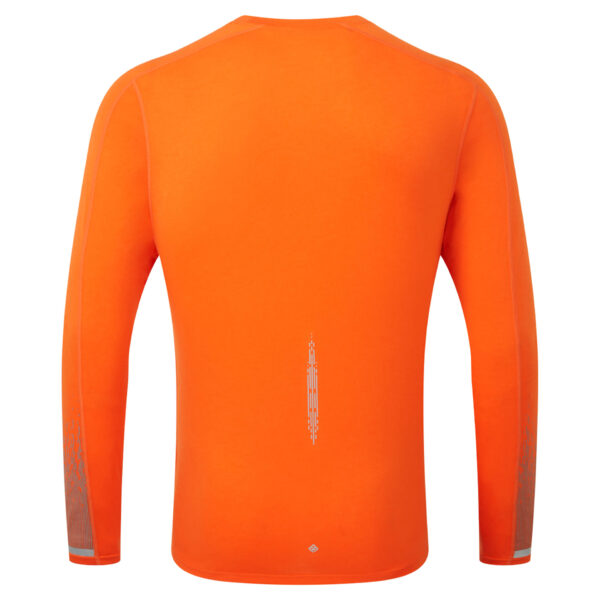 Ronhill Men's Tech Reflect L/S Tee - CardinalOrange/Reflct - Image 2