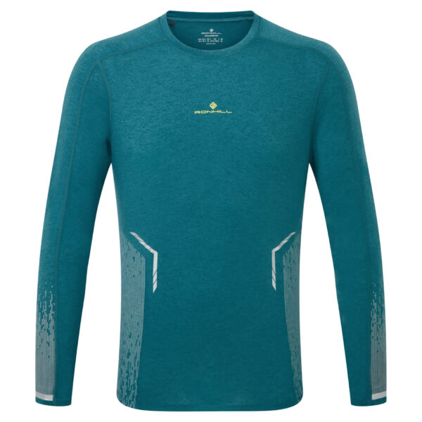 Ronhill Men's Tech Reflect L/S Tee - Deep Teal/Reflect
