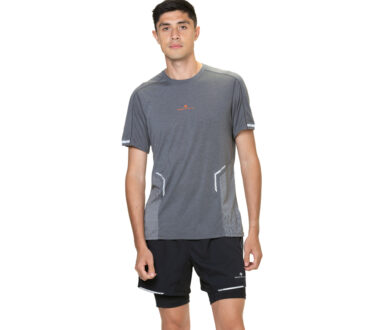 Ronhill Men's Tech Reflect 5" Twin Short - Black/Reflect