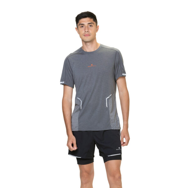 Ronhill Men's Tech Reflect 5" Twin Short - Black/Reflect