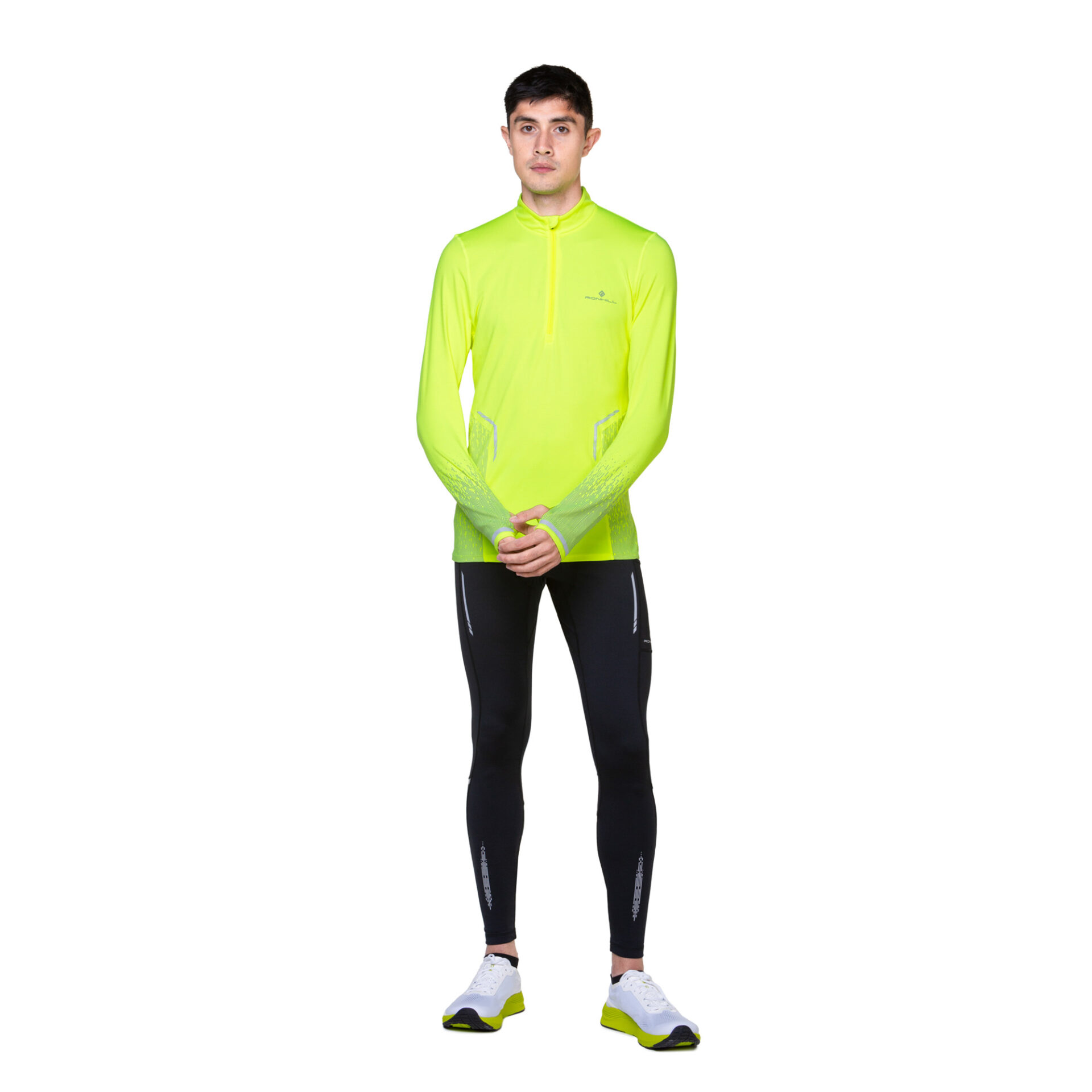 Ronhill Men's Tech Reflect 1/2 Zip - Fluo Yellow/Reflect - Image 3