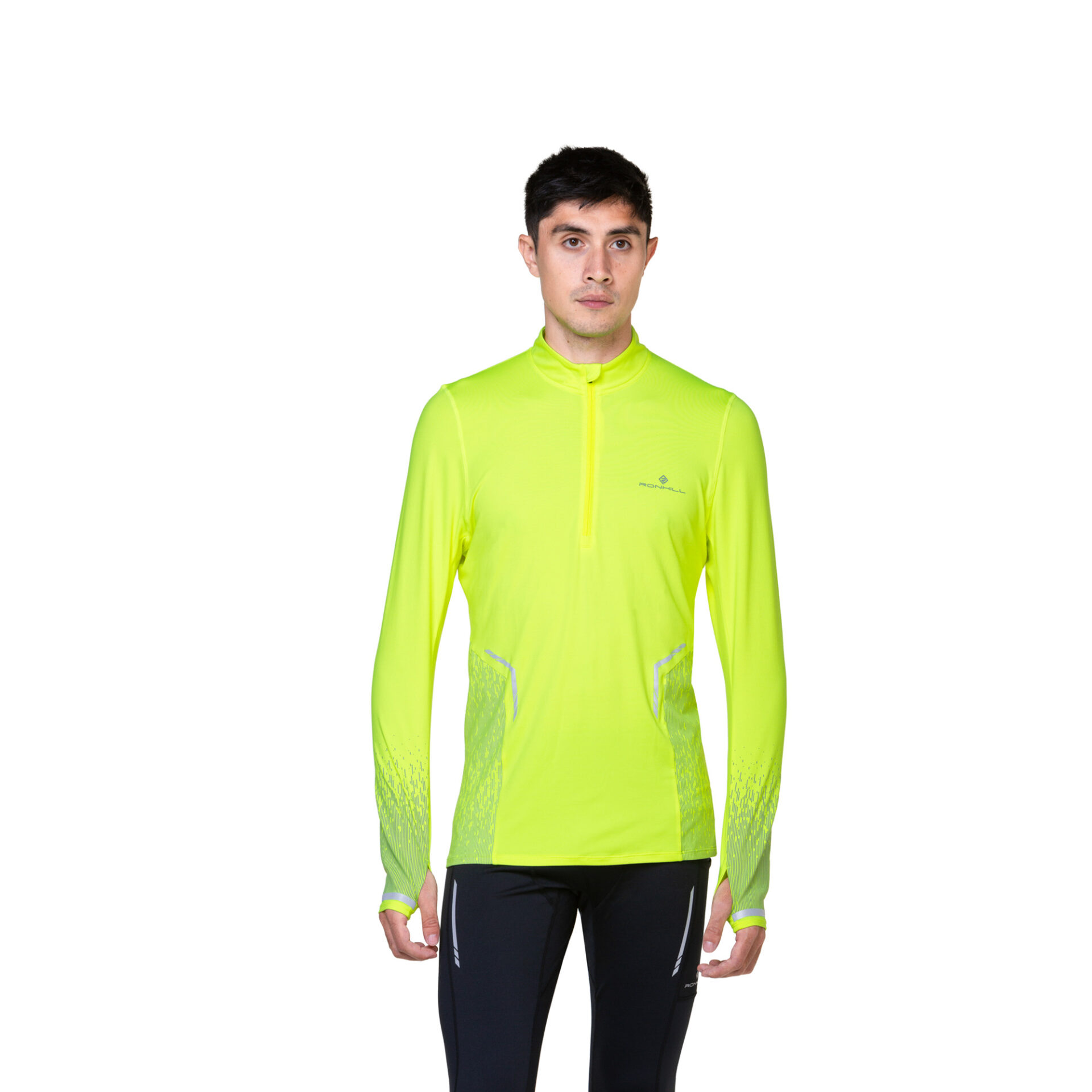 Ronhill Men's Tech Reflect 1/2 Zip - Fluo Yellow/Reflect