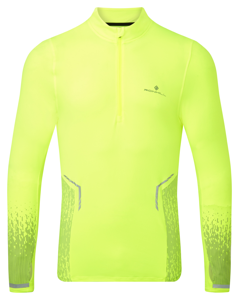 Ronhill Men's Tech Reflect 1/2 Zip - Fluo Yellow/Reflect - Image 4