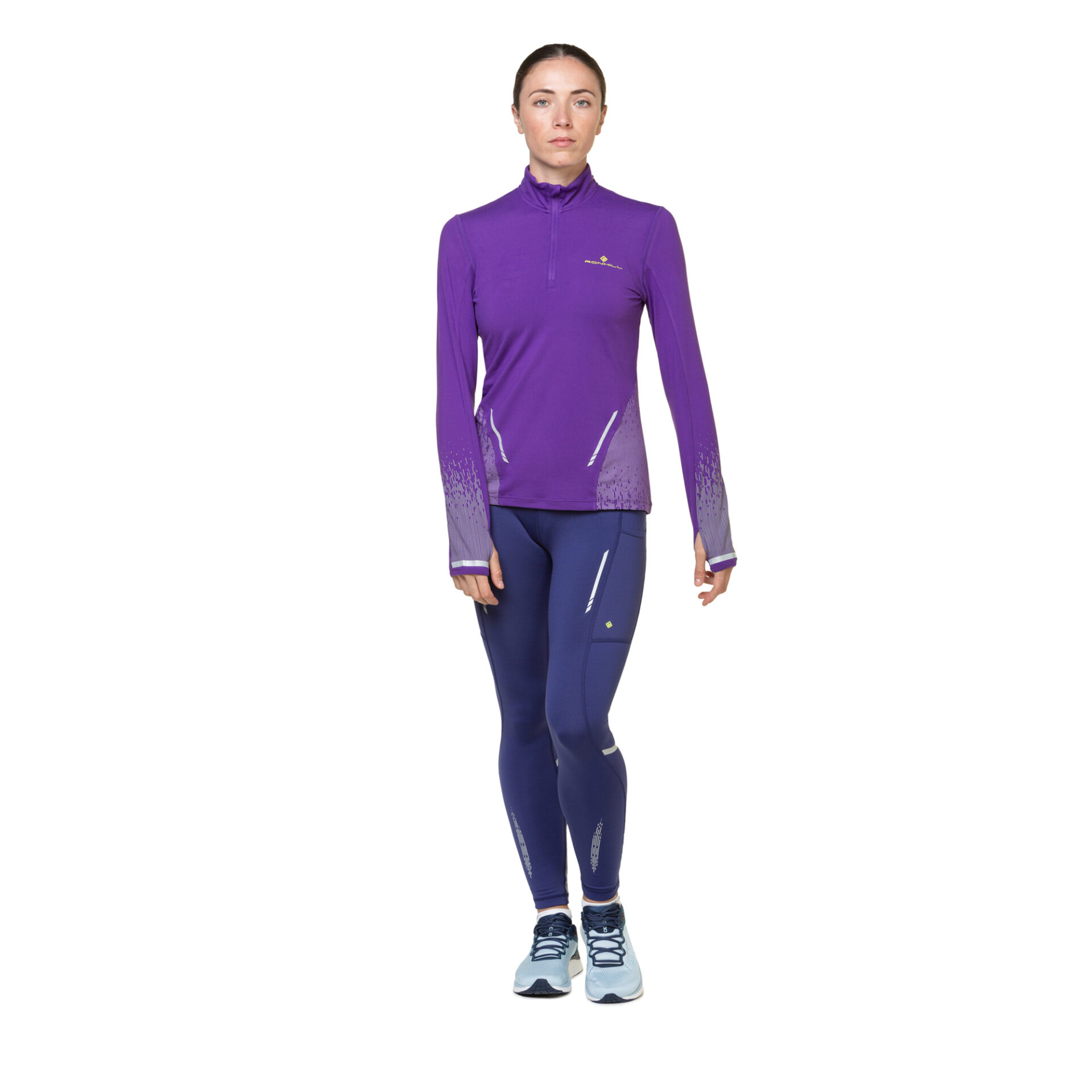 Ronhill Women's Tech Reflect 1/2 Zip - Regal Purple/Reflect - Image 4