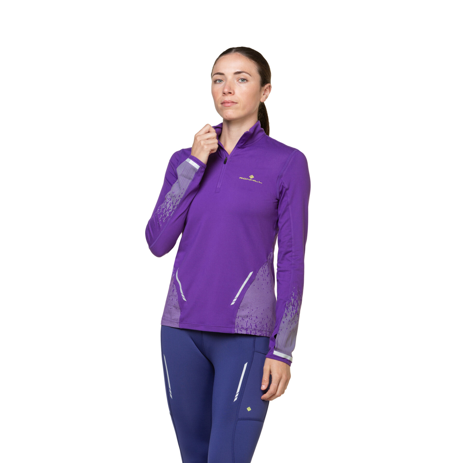 Ronhill Women's Tech Reflect 1/2 Zip - Regal Purple/Reflect - Image 3